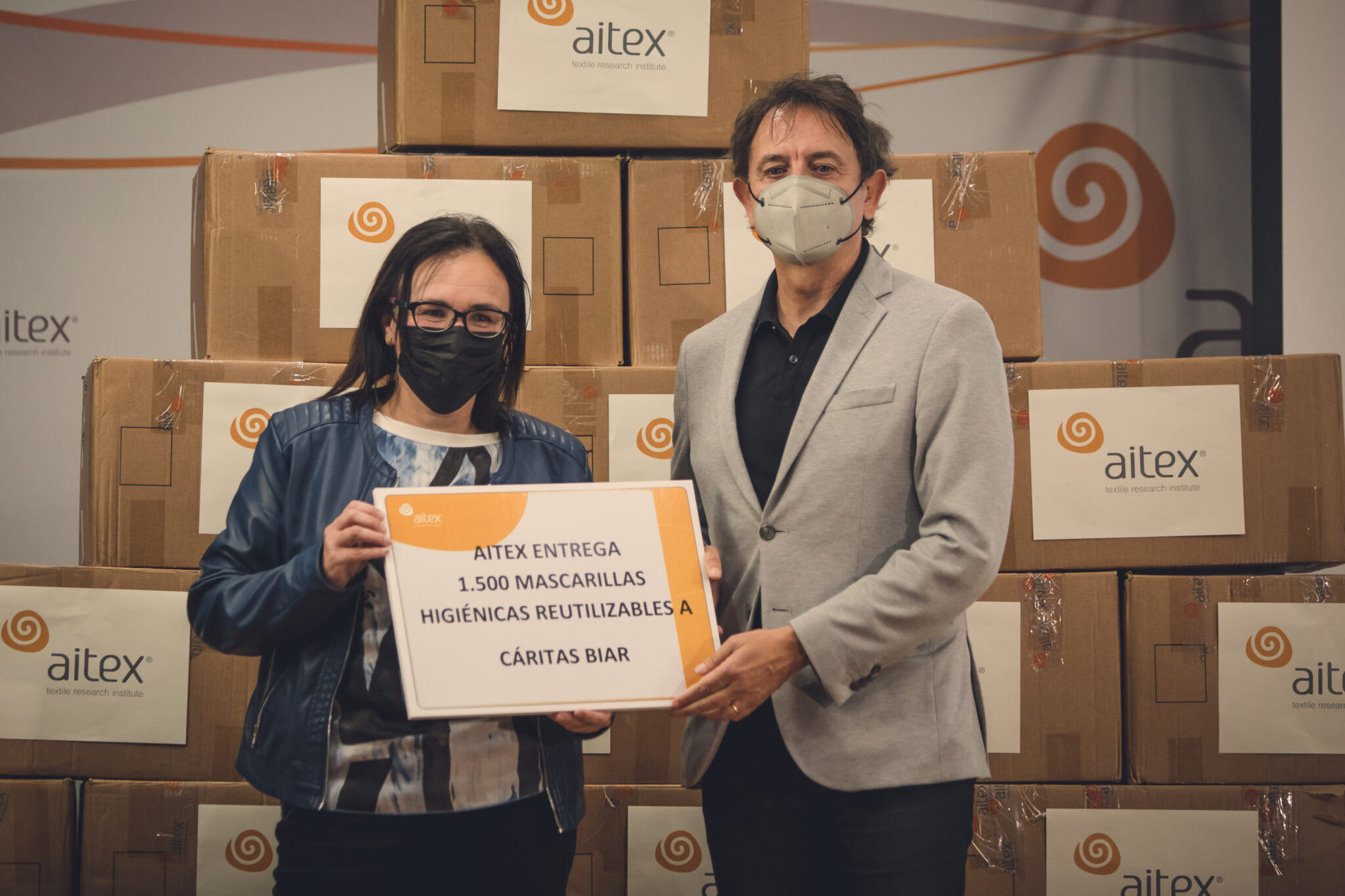 Donación mascarillas AITEX