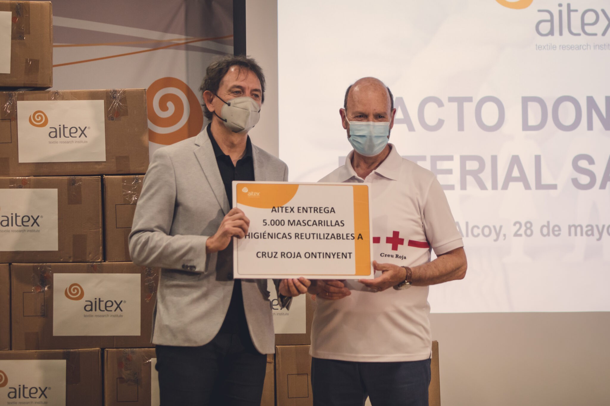 Donación mascarillas AITEX