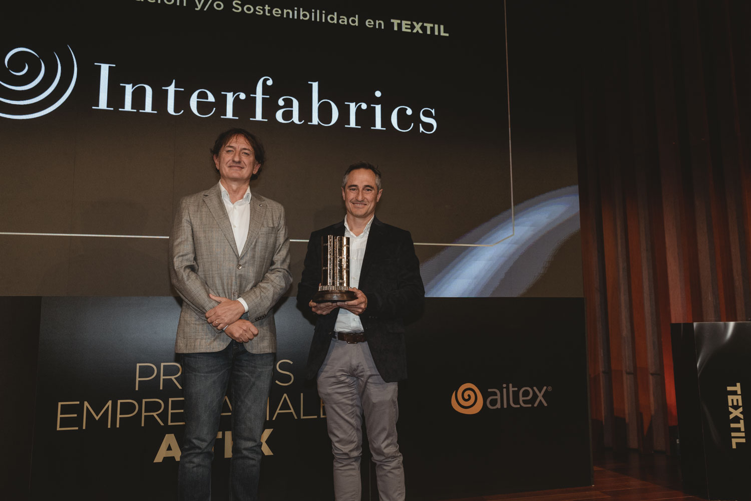 Interfabrics, primer ganador de textil en premios empresariales aitex