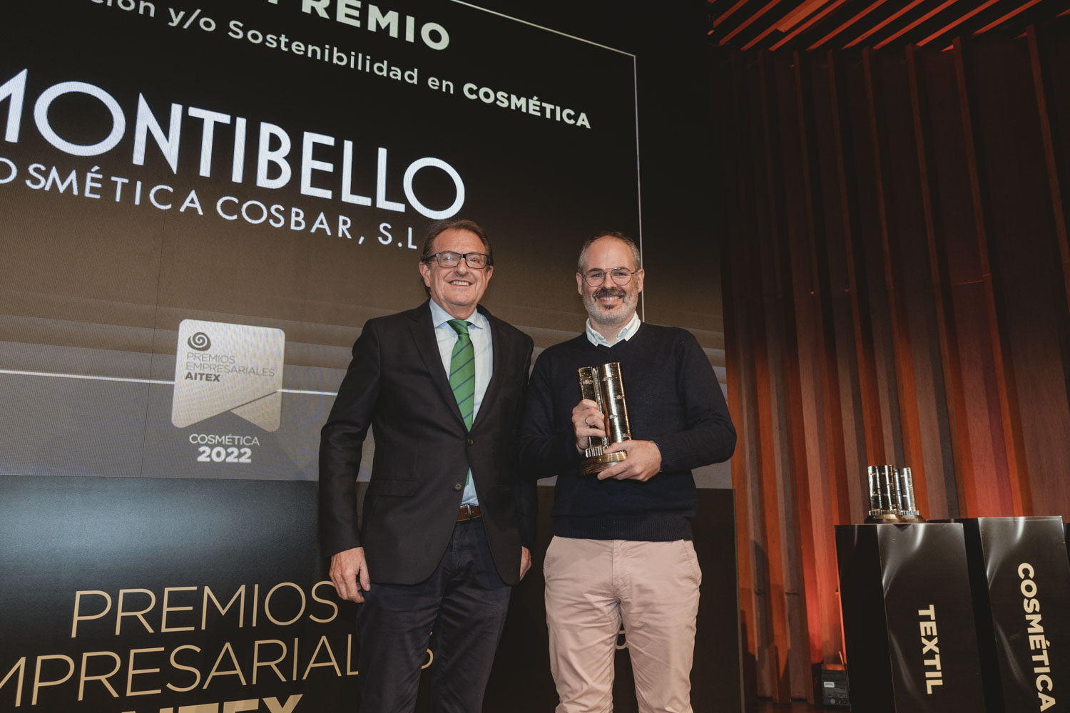 Montibello, primer ganador de cosmetica en premios empresariales aitex